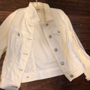 American Eagle White Denim Jacket size xs